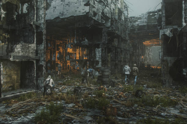 istock People in destroyed city street 2195144953