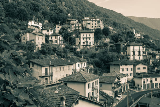 The old town of Pognana Lario on the Como Lake on the road between Como and Bellagio, Italy