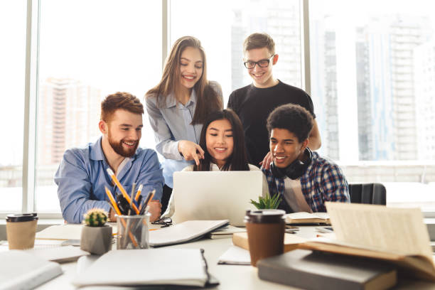 istock Group of Students Collaborating on a Project in a Modern Office Setting During Daytime 2195167460