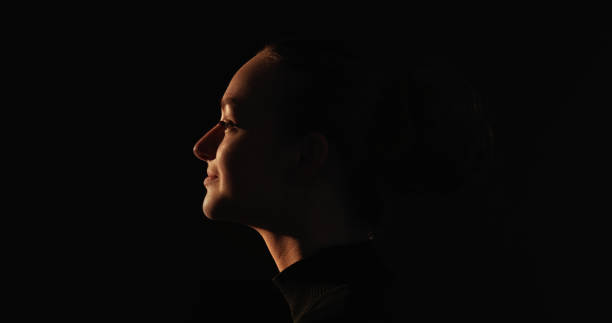 istock Peaceful face inspired silhouette woman smiling 2195175701