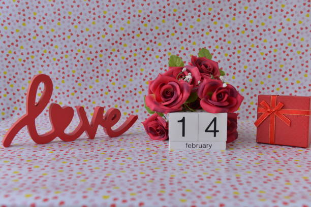 valentine's background. bouquet of flowers and valentine's heart