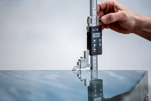 Measuring the thickness of a new marble kitchen counter