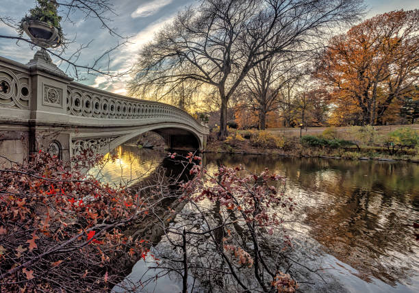 istock Bow bridge in late autumn 2195189066