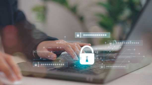 istock Cyber security and data protection. Businessmen using laptops protect business and financial data with virtual network connections, smart solutions from cyber attacks, cybersecurity technology 2195194312