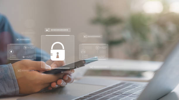 istock Cyber security and data protection. Businessmen using laptops protect business and financial data with virtual network connections, smart solutions from cyber attacks, cybersecurity technology 2195194321