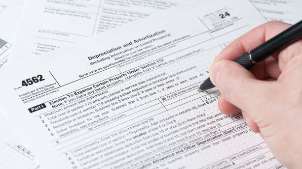 istock Form 4562, Depreciation and Amortization, IRS Tax Document Close-Up 2195199358