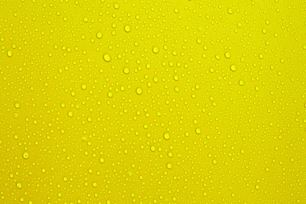 istock Water droplets on the Orange color background for cool and fresh texture and Abstract background. 2195200775