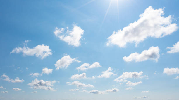 istock A clear blue sky on a sunny day with soft white clouds creates an ideal, peaceful background. 2195200854
