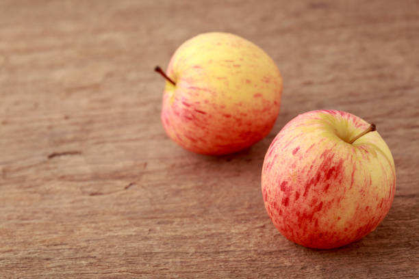 A big fresh fuji apple on the white background