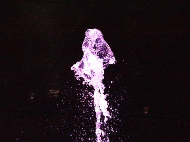 Fountain water taken up close