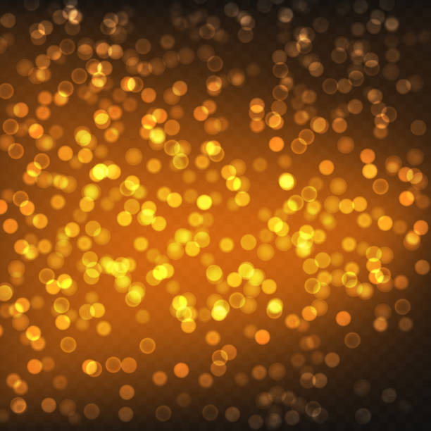 istock Abstract color shining bokeh isolated on transparent background. Lights and sparks glitter glowing effect. Lens flare Christmas or New Year holiday card 2195206775