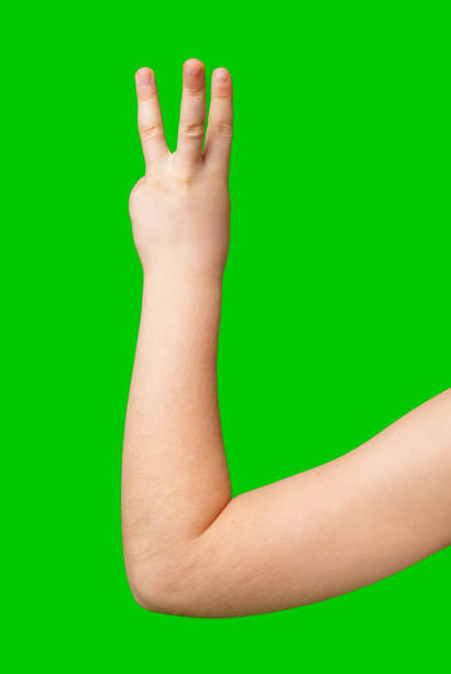 istock A hand showing the number three against a bright green background 2195209429
