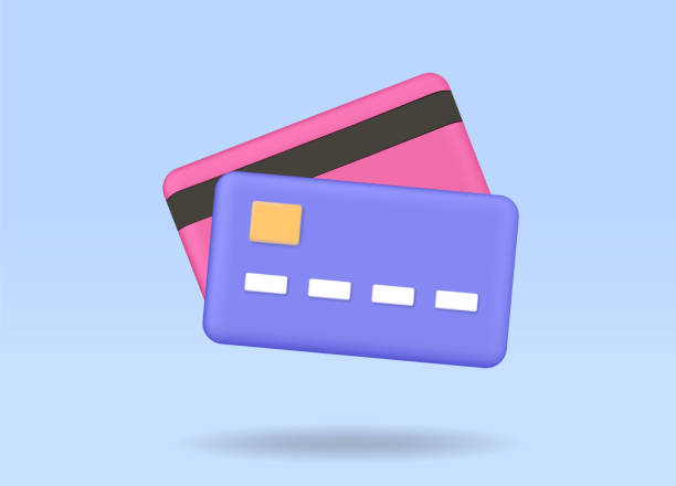 istock 3D vector illustration of a minimalistic credit or debit card icon. The blue color on the light blue background adds a comfortable feel to the checkout. Online transactions, banking services, finance 2195209933