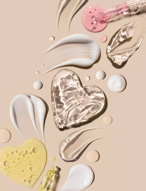 istock composition of smears of cream texture on a beige background 2195225241