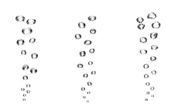 istock Underwater bubbles, Underwater oxygen design concept, Small water drops underwater, On white background, Close-up photography. 2195225346