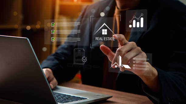 istock Real estate management. using a tablet to manage real estate tasks with interactive digital checklists, accessing digital tools for housing evaluations, property management, and checklist planning. 2195230413
