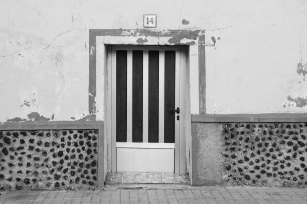 stairs lead up to a door