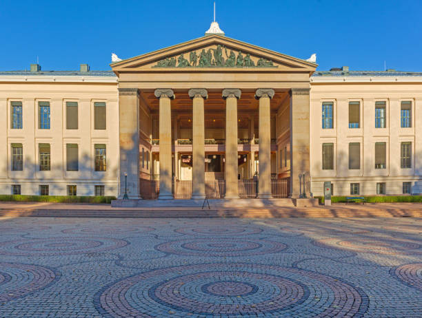 Oslo, Norway - October 29, 2016: University of Oslo Faculty of Law Education Building at Sunny Autumn Day.