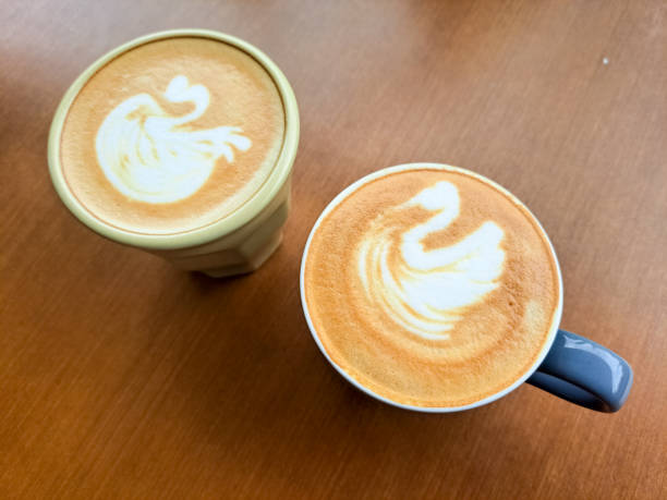 Cappucino Coffee And Latte Coffee. Drink Menu.