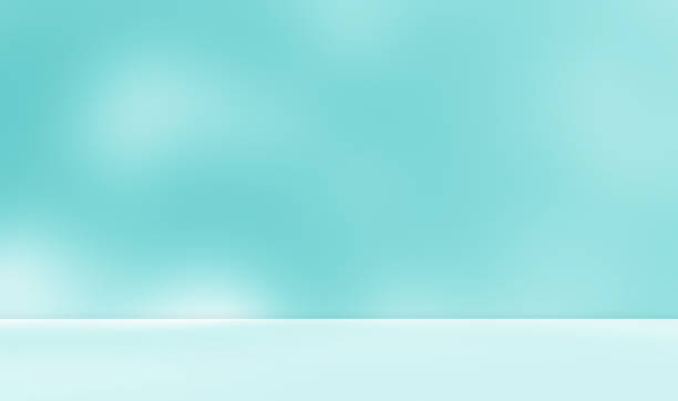 istock Empty turquoise blue green room studio with shadow overlay effect for product presentation display. 2195240319