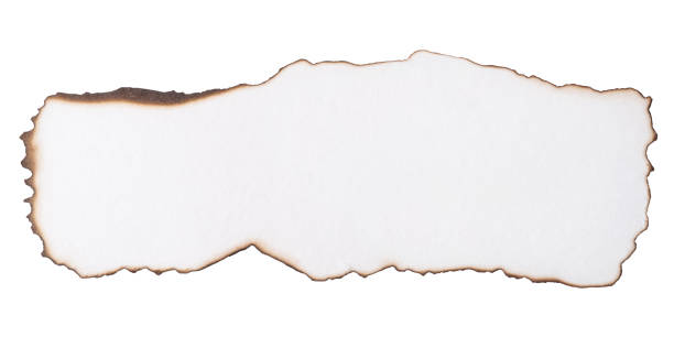 istock A piece of white paper with burnt edges on a white background 2195240957