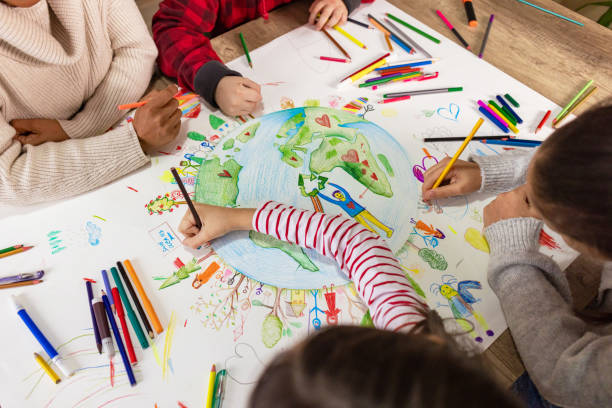 istock Classroom Earth Day activity with teacher and kids 2195241791