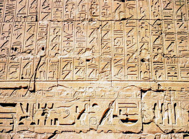 Timeless Ancient Egyptian Hieroglyph of Edfu Temple, Egypt