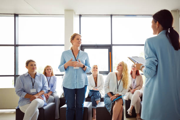 istock Conference form businesswomen 2195245105