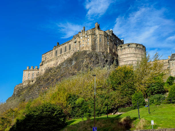 Edinburgh, UK - October 19, 2024:Old historical buildings and monuments in edinburgh scotland england UK