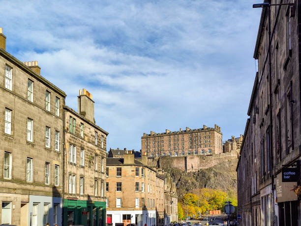 Edinburgh, UK - October 19, 2024:Old historical buildings and monuments in edinburgh scotland england UK