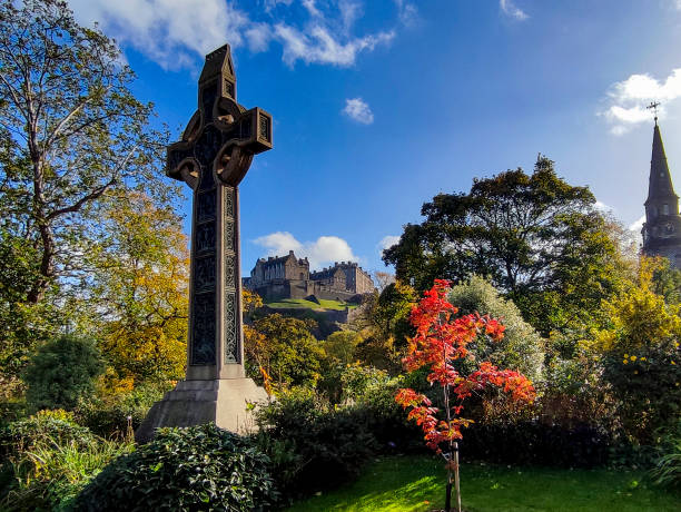 Edinburgh, UK - October 19, 2024:Old historical buildings and monuments in edinburgh scotland england UK