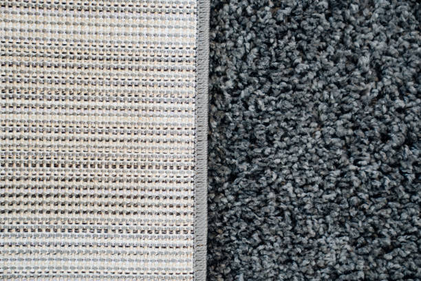istock close-up. dark gray Interior pile carpet made of polypropylene. 2195249246