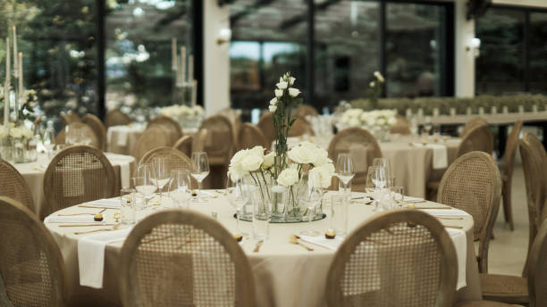istock Table decoration on the day of the wedding celebration. 2195251455