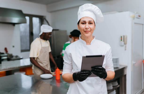 istock Portrait of a chef with a tablet 2195253013