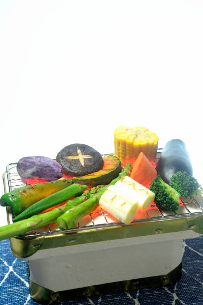 istock Grilling vegetables on a charcoal grill 2195259565