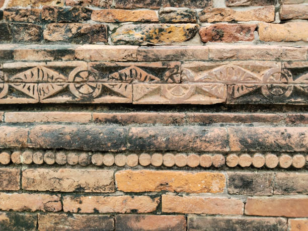 istock ancient brick wall cravings and ruined wall, 2500 years old ruins and design 2195263120