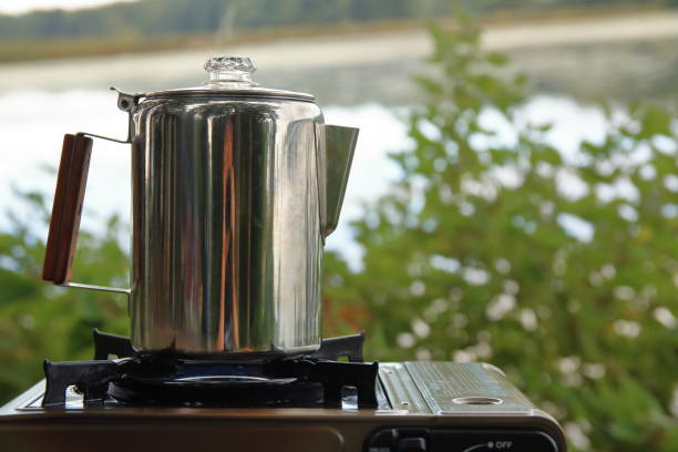 Morning Coffee Courtesy of a Camping Percolator