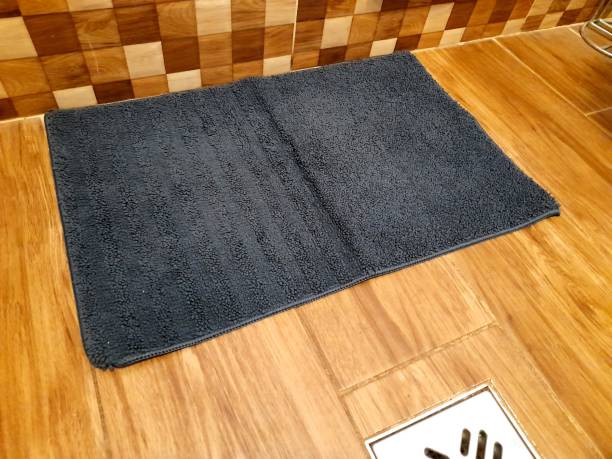 istock Bathroom mat on the bathroom floor 2195268661