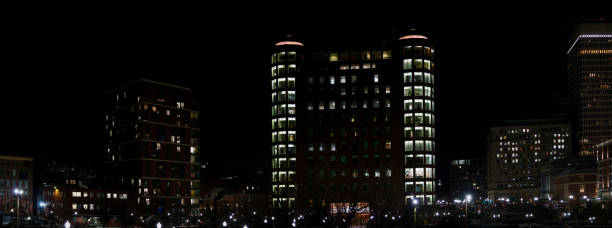 Berlin city cityscape skyline aerial view night