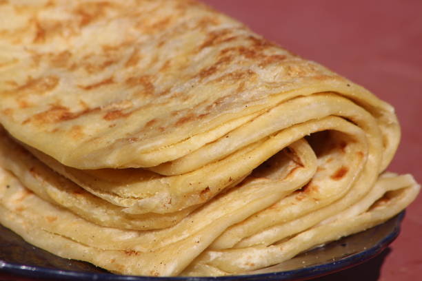 istock Traditional Moroccan Flatbread, Msemmen Close-up 2195273984
