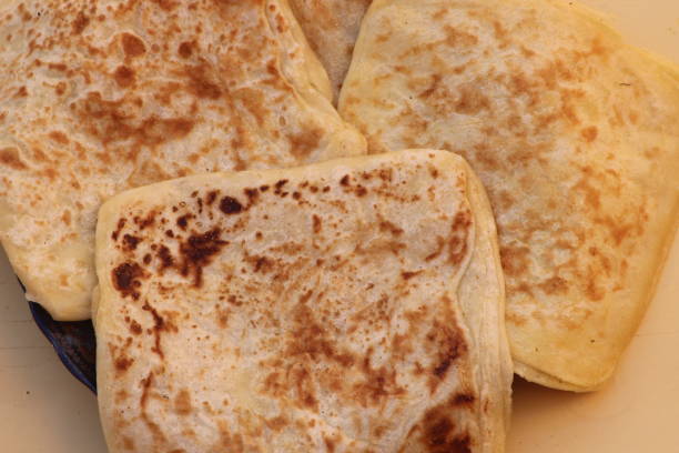 istock Traditional Moroccan Flatbread, Msemmen Close-up 2195274124