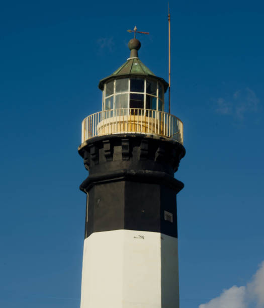 istock Historic Lighthouse Close Up with Blue Sky 2195275792
