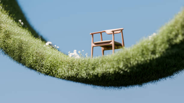 istock Floating Grassy Island Chair in the Sky 2195276132
