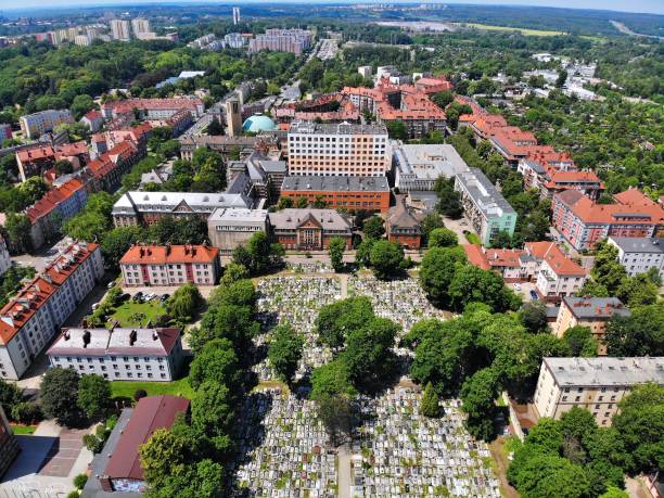 istock Bytom town, Poland drone view 2195278777