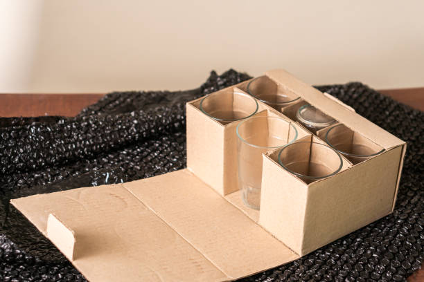 istock Cardboard Box with Glass Shot Glasses 2195282230