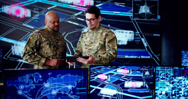 istock Young African American man at Army Technology Center 2195283719