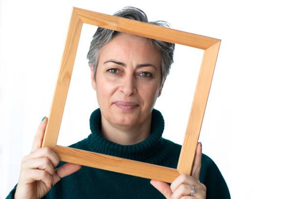 Woman in picture frame