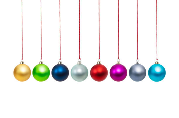 istock Christmas Ornaments isolated on a white background. 2195291691