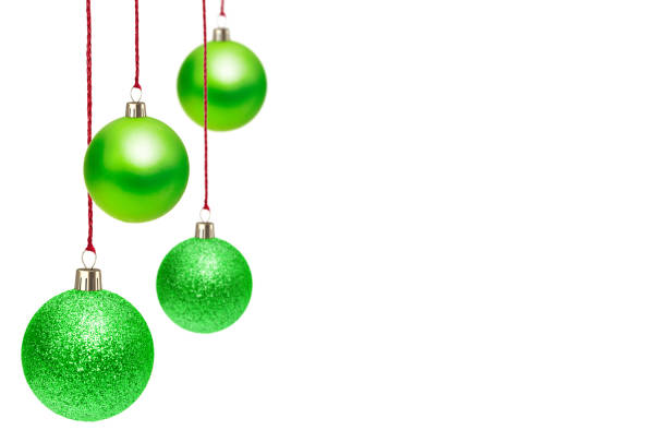 Christmas decorations in different colors.