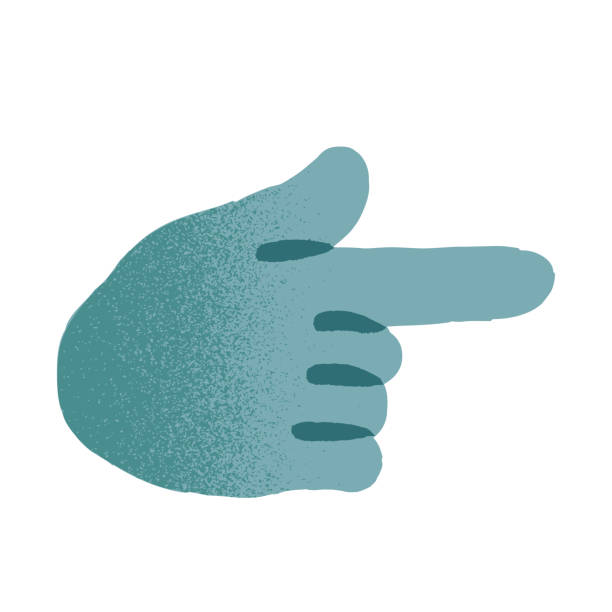 istock Human hand pointing right by forefinger in doodle style, flat cartoon vector illustration. Finger points direction, go forward or here icon. Man or woman hand pointer 2195293066